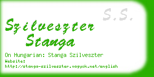 szilveszter stanga business card